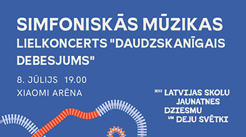 Simfoniskās mūzikas koncerts “Daudzskanīgais debesjums”