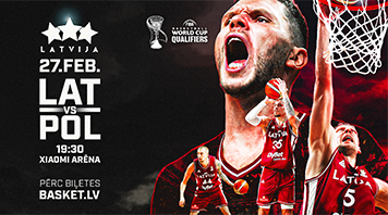 FIBA World Cup qualifying match: Latvia – Poland