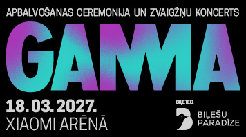 GAMMA mūzikas nozares apbalvošanas ceremonija un zvaigžņu koncerts