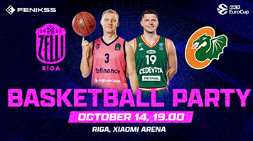Rīgas Zeļļi vs Cedevita Olimpija Ljubljana (BKT EuroCup)