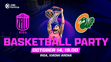Rīgas Zeļļi vs Cedevita Olimpija Ljubljana (BKT EuroCup)